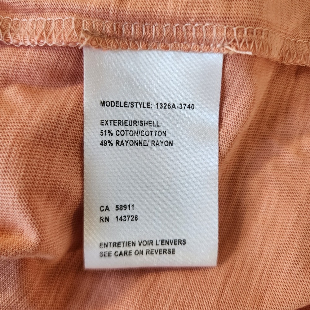Tribal Women's Size Medium Adriana Top with Button Front Peach‎ Color - Picture 4 of 8